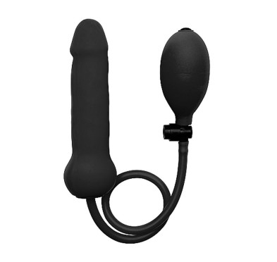 Inflatable Silicone Dong - Black